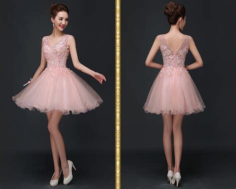 Blush Pink Short Prom Dresses Lace Homecoming Dresses Short Prom