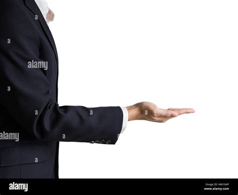 Businessmans Hand Showing Something Stock Photo Alamy