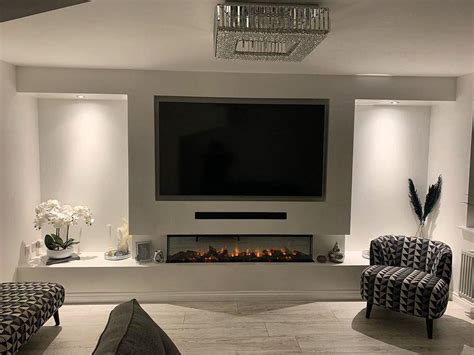 Building A Media Feature Wall With A Wall Mounted Electric Fire And