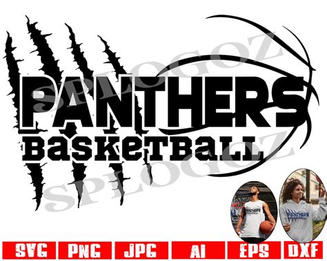 Panthers Basketball Svg Panther Panther Basketball Svg Etsy