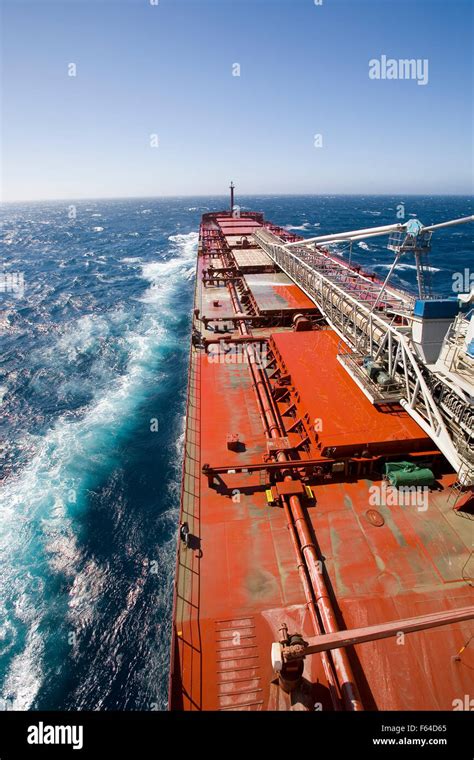 At Sea On A Freighter Stock Photo Alamy