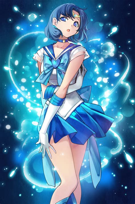 Safebooru 1girl O Bishoujo Senshi Sailor Moon Blue Blue Background