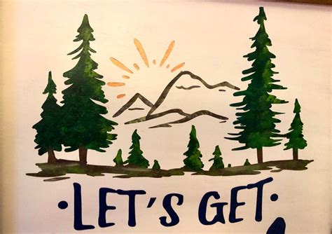 Let Get Lost 14x14 Framed Hand Painted Sign Etsy