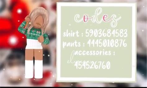Christmas Outfits Bloxburg Decal Codes Christmas Outfit Roblox Codes