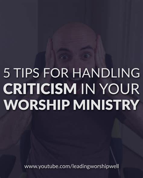 5 Tips For Handling Criticism In Worship Ministry Video — Leading