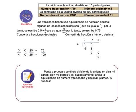 Tomidigital 15 Fracciones A Notación Decimal Y Viceversa