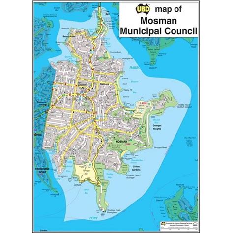 Mosman Council Local Government Area Large Map 16000 Lga