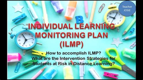 Individual Learning Monitoring Plan How To Accomplish And Intervention