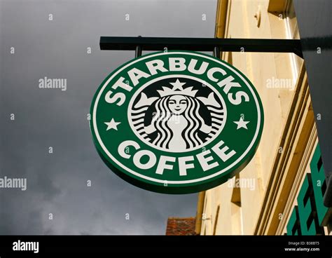 Starbucks Coffee Shop Sign Stock Photo Alamy