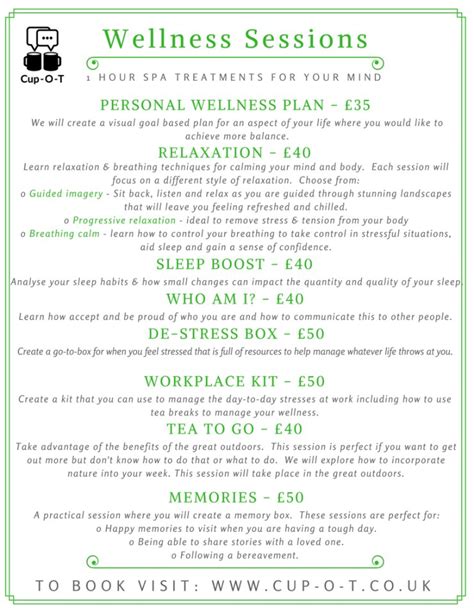 £5 Off Wellness Sessions Spa Treatments For Your Mind Cup O T