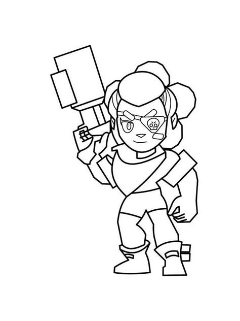 Shelly Brawl Stars Coloring Pages