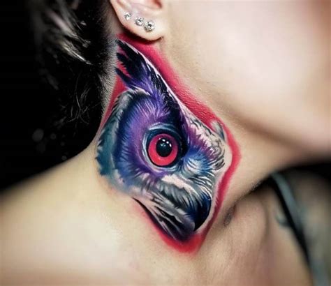 Owl Neck Tattoos
