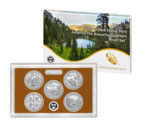 Coin Usa Beautiful Quarters Proof Set 2019 5 Coins