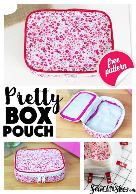 Pretty Box Pouch Free Sewing Pattern With A Tutorial Sewing Patterns
