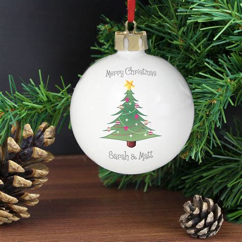Personalised Christmas Tree Bauble In 2021 Christmas Tree Baubles