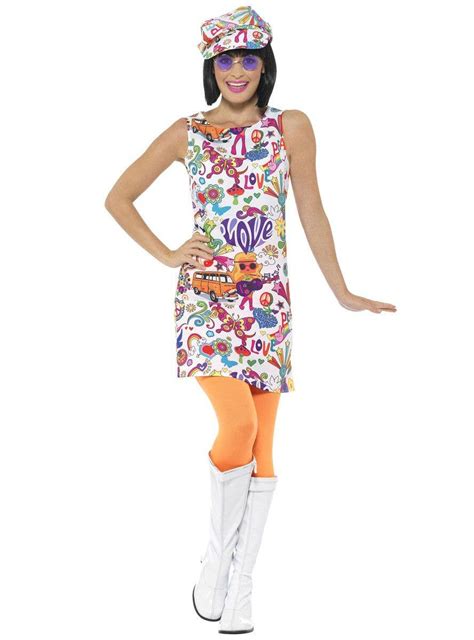 Groovy Chick Plus Size Costume Womens 1960s Dress Up Costume