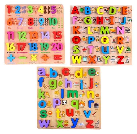 Quasar Abc 123 Numbers Alphabet 3 In 1 Wooden Slat Assembly Shape