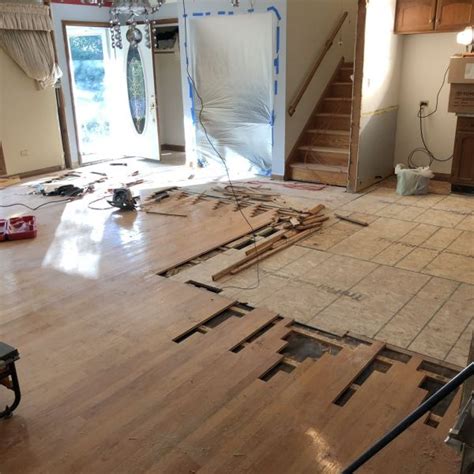 Taking Walls Down Fixing The Floor Chicago Floorecki Llc Flooring