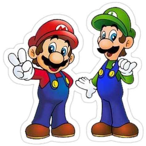 Mario And Luigi Bros Stickers By Jamessansom Redbubble