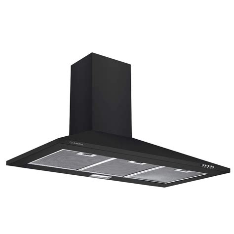 This type of range hood creates more air movement. CIARRA CBCB9201 90cm Black Chimney Cooker Hood 900mm Range ...