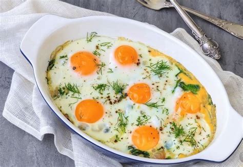 Fried Eggs With Onions And Spinach In The Oven Foodnerdy Recipes