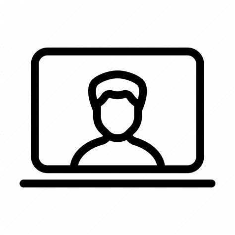 Profile User Account Laptop Computer Icon Download On Iconfinder