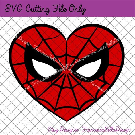 SVG File Spiderman Heart | Etsy