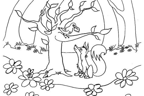 The Fox And The Crow Coloring Pages By David Crow Coloring Pages