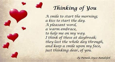 Thinking Of You And Original Love Poem By Pamela Joyce Randolph Arizona Poet Lady Love