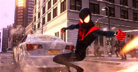 Spider Man Into The Spider Verse Suit Heads To Miles Morales Game