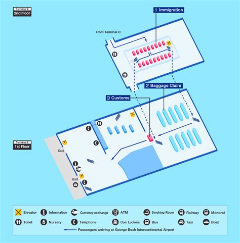 Map Of George Bush Intercontinental Airport World Map