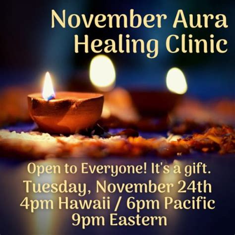 November Aura And Energy Healing Clinic Free Clairvoyant Center Of