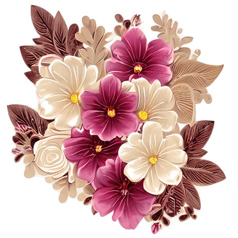 Cream Ivory And Burgundy Flowers On A Vintage Pastel Cream Background
