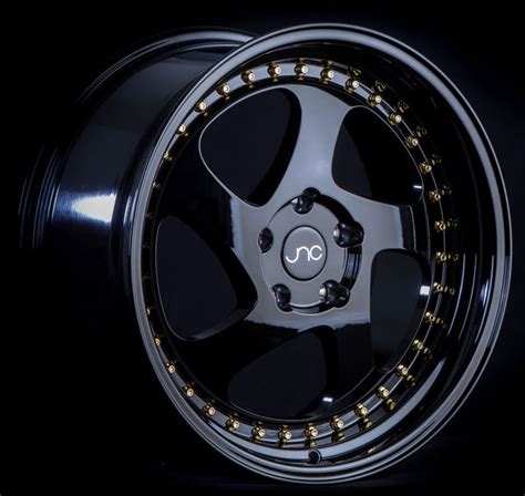 Jnc034 Gloss Black Gold Rivets Jnc Wheels Custom Wheels Collection