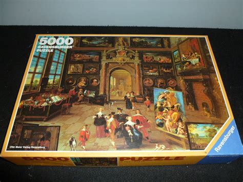 Finished size approximately 60 x 40. 5000 piece puzzle, Gallery of a Collector, by Frans Franck ...
