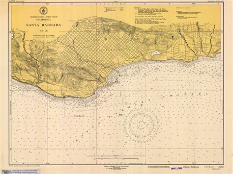 Historical Nautical Chart 52619 1948 Santa Barbara