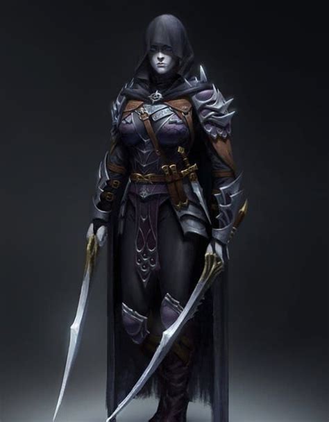 Deadly Shadow Warrior Fantasy Women Warrior Woman Female Assassin