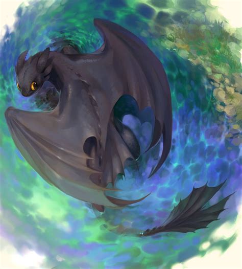 What A Gorgeous Image Of Toothless From How To Train Your Dragon