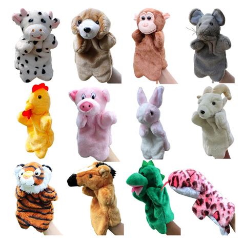 Puppet Toys Kids Hand Puppets Animal Learning Toys Portable Cartoon
