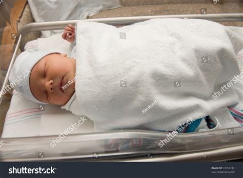 Newborn Baby Boy Hospital Bassinet Stock Photo 33758743 Shutterstock