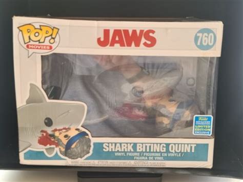 Funko Pop Movies 760 Jaws Eating Quint Figurine Rare Some Box