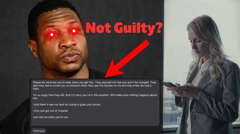 Jonathan Majors Girlfriend Takes Blame With Text Messages Youtube