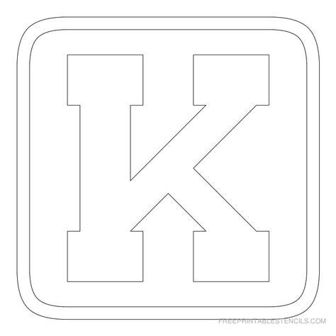 Printable Block Letter Stencil K With Images Letter Stencils Free Stencils Printables