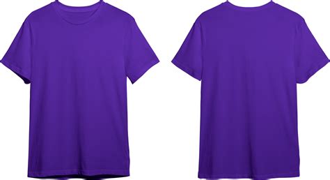Purple Mens Classic T Shirt Front And Back 23370460 Png