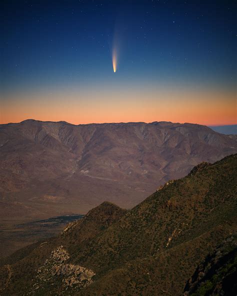 Insanely Beautiful Comet Neowise From Mount Laguna California Oc
