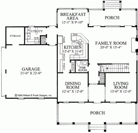 Plano De Casa Estilo Colonial De 4 Dormitorios