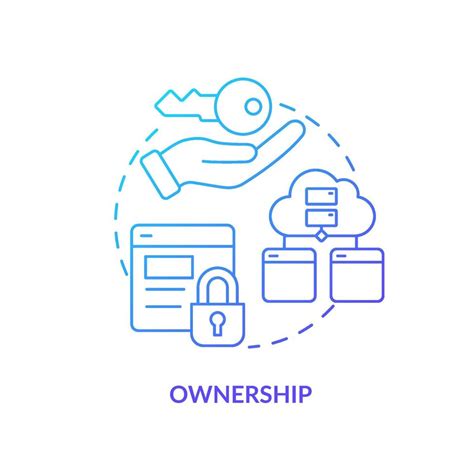 Ownership Blue Gradient Concept Icon Commenting Platform Feature