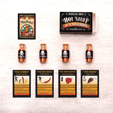 Horror Mix Worlds Hottest Chilli Powders In A Matchbox By Marvling