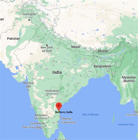 Where Is Nellore India Nellore Location Map Facts