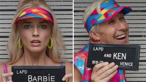 barbie and ken get arrested in new trailer for margot robbie ryan gosling film